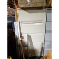 White Herman Miller 5 Drawer Vertical Flip Top File Cabinet